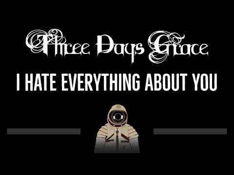 Three Days Grace • I Hate Everything About You (CC) (Remastered Video) 🎤 [Karaoke] [Instrumental]