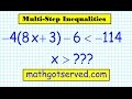 Solving Multi-Step Inequalities in Algebra