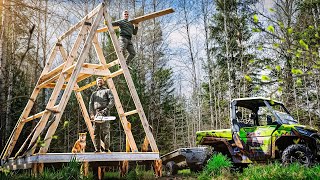 Building An AMAZING A-FRAME CABIN in the WILD | Rebuilding a burnt-out house