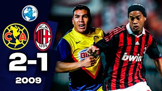 ASÍ le GANÓ el AMÉRICA al MILAN de RONALDINHO 🦅 América 2-1 Milan 🔴⚫ World Football Challenge 2009