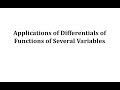 Understanding Total Differential and Error Analysis