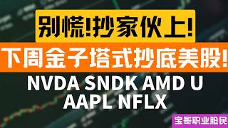 别慌! 抄家伙上! 下周金子塔式抄底美股! NVDA SNDK AMD U AAPL NFLX! 03272026 #美股 #股票 #美股分析 #投資