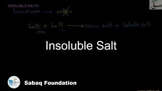 Insoluble Salt