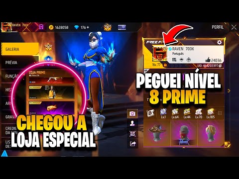 PEGUEI O PRIME NÍVEL 8 NO FREE FIRE E DESBLOQUEIE TUDO ISSO, COMO FUNCIONA O SISTEMA PRIME FREE FIRE