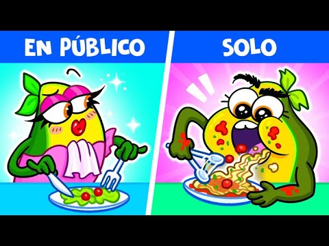 Chicas en Público VS Chicas Solas 🍔 Colándose Comida Chatarra 🍔 Pareja de Aguacates