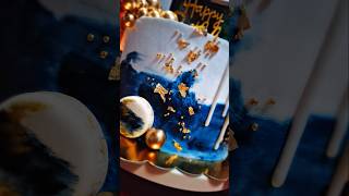 "Elegant white and blue theme..cake design🤍💙💛 #viralvideo #youtubeshorts #cakedecorating #relatable