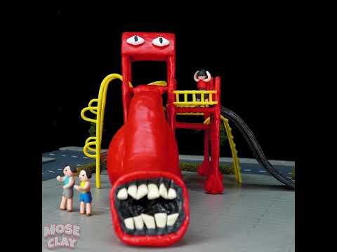 😱 Making PREGANT THE EXTRA SLIDE attack people in the park - Trevor Henderson Creatures with Clay
