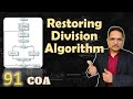 Restoring Division Techniques in Binary