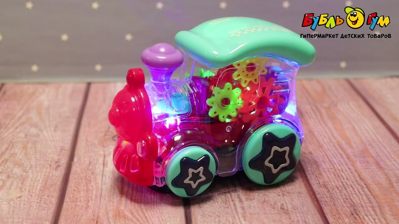 Паровоз GEARWHEEL TRAIN GEAR с шестеренками световые звуковые эффекты - видео Паровоз GEARWHEEL TRAIN GEAR с шестеренками световые звуковые эффекты - видео