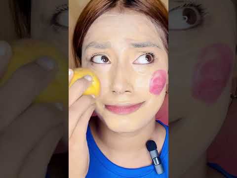 Weird Makeup Challenge😱🍌🍎🔪🥴 #missgarg #makeup #makeupchallenge #funny #funnymakeup #fun #funnyvideo