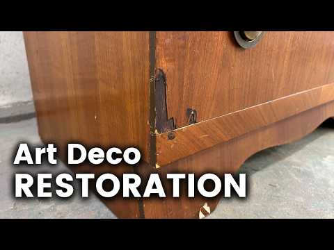 Fixing MAJOR Veneer Damage – Restoring a Stunning Art Deco Dresser!