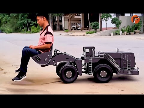 Man Builds RC Wheel Loader Powered by Hydraulic Mechanisms | Start to Finish by @rcactionhomemade