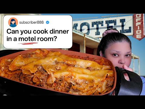 LASAGNA dinner in a motel room is easy