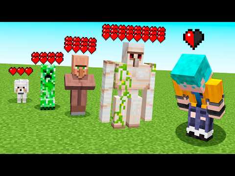 Quantos CORAÇÕES tem os MOBS do Minecraft?