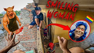 SMILING WOMAN REAL LIFE ESCAPE 37.0 | Horror Parkour Pov Short | Bubbles 3Run