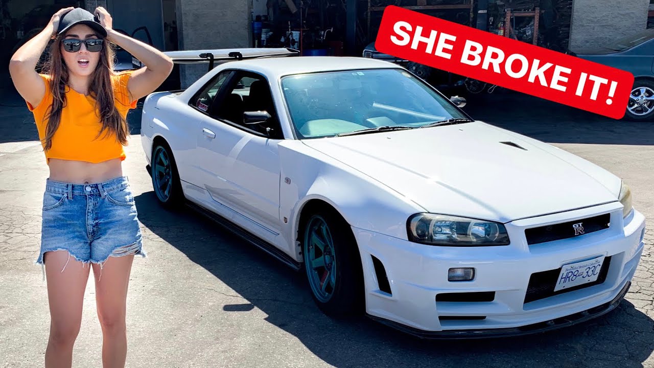 RARE R34 SKYLINE BURNOUT GOES TERRIBLY WRONG DESTROYED