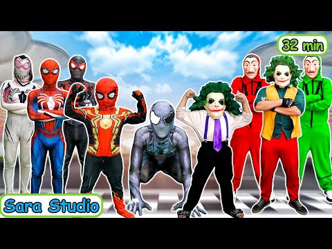 Joker Kid is a fan of Spider-Man || TEAM SPIDER-MAN vs BAD GUY JOKER || LIVE ACTION + MORE