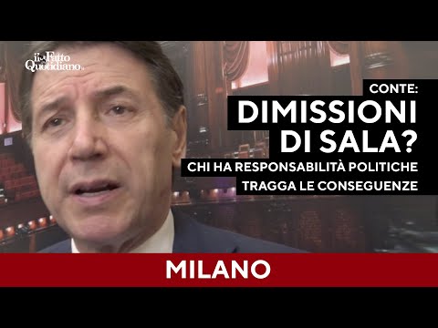 Milano, Conte: "Dimissioni di Sala? Chi ha responsabilità politica tragga conseguenze"