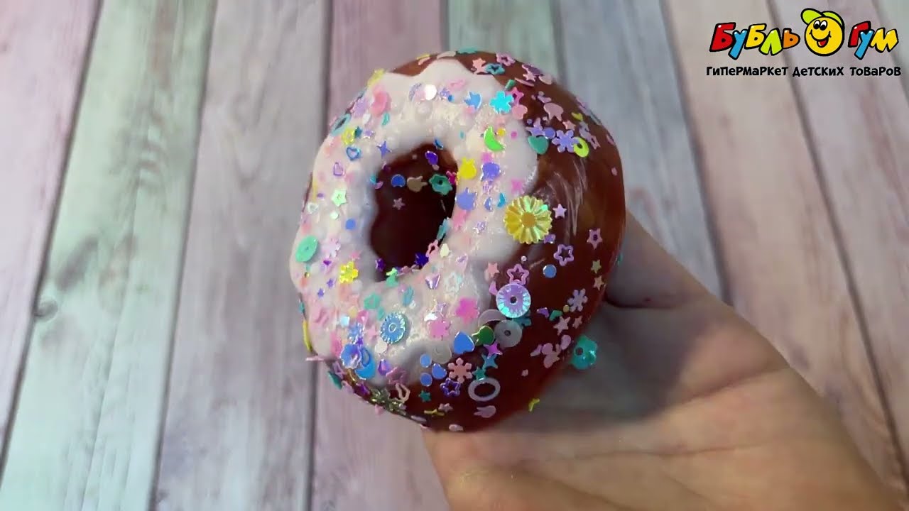 Антистресс-лизун Lanson Toys Пончик в ассортименте - видео