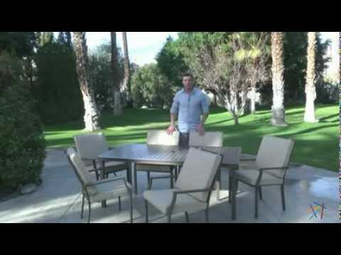 Bellagio Cushioned Aluminum Patio Dining Set - Product...