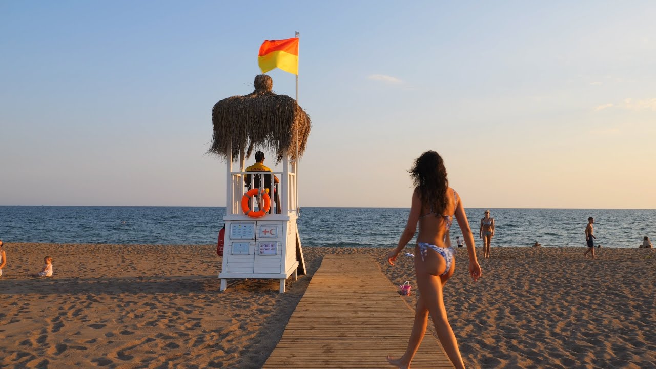 4K Virtual Walk to the beach in Antalya, Turkey