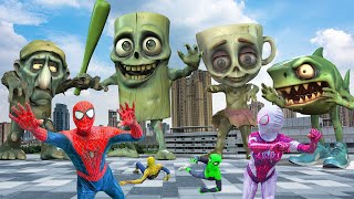 TEAM SPIDERMAN vs TEAM BRAINROT ZOMBIES - Story of Transformation SUPERHERO SIREN HEAD