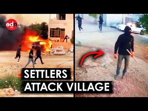 CCTV Captures Chilling Moment Settlers Attack Palestinian Village