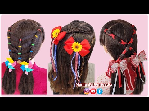 Penteados para São João 🥰🌽 | Beautiful Hairstyles for Little Girls 🥰