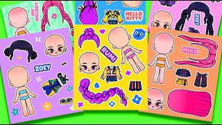 KPOP DEMON HUNTERS Sticker Book Rumi Zoey Mira / ASMR #sanrio #huntrix