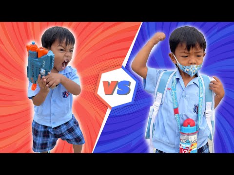 ไปเรียนวันแรก เซอร์ไพรส์ปืนเนิร์ฟ ซื้อของเล่น | พี่ปลื้ม