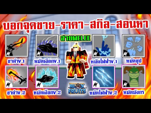 Blox Fruits : รีวิวสาย MELEE ทั้งหมด บอกจุดขาย ราคา สกิล