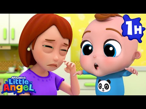 🤧 Mommy’s Sick Day 💖 Taking Care of Mom! | Little Angel  | Moonbug Kids - Fun Stories and Colors