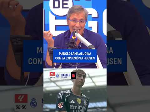 MANOLO LAMA ALUCINA CON LA TARJETA ROJA A HUIJSEN ANTE LA REAL SOCIEDAD