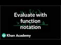 Evaluating Function Notation in Linear Functions