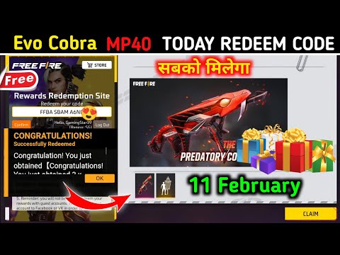 FREE FIRE REDEEM CODE TODAY 11 FEBRUARY REDEEM CODE FREE FIRE | FF REDEEM CODE TODAY 11 FEBRUARY