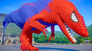 Spider-Man King Shark vs Venom Giganotosaurus 🦖 Hulk Ultimasaurus & Joker Carnotaurus Jurassic Park