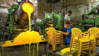 Incredible Production of Plastic Chair From Old Polythene Bag Recycling in Factory 