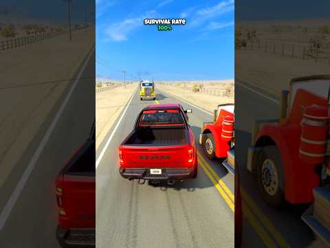 Which car overtakes the truck and survives? #beamng #beamngdrive #game #gaming #car #cars