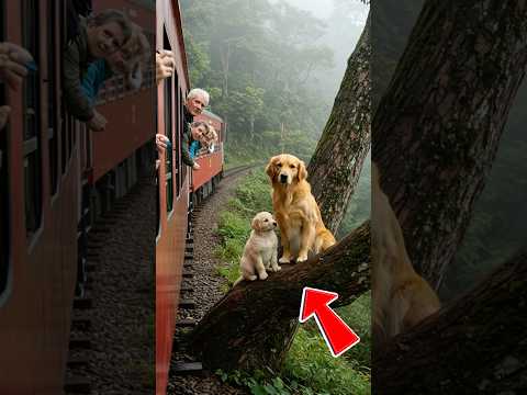 Golden Retriever Mom and Puppy Save a Train #dog #goldenretriever #rescue #animals