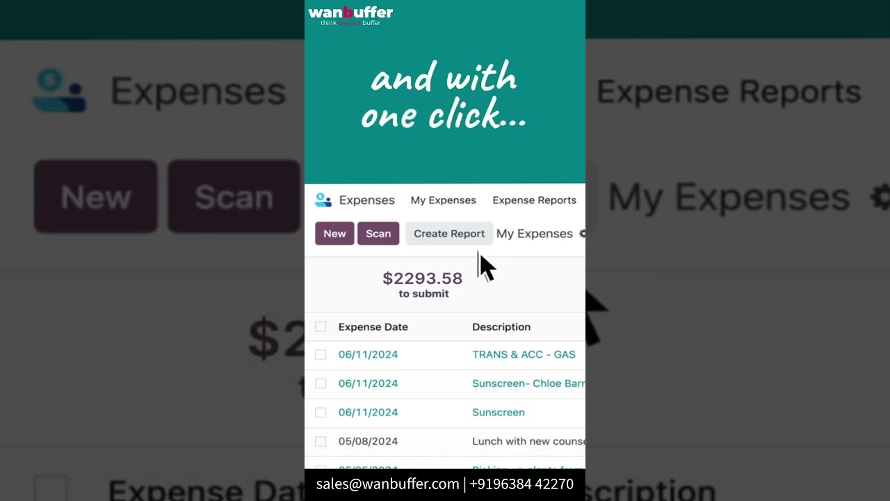 Your Expense Management with Odoo Expenses 🚀 #wanbufferservices #odooexperts @odoo #expensetracker | 15.09.2024


