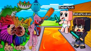 NOOBSI CONSTRUYE LA CASA MAS SEGURA VS POPPYPLAYTIME 4!😱 NOOBSI VS POPPYPLAYTIME 4 EN MINECRAFT