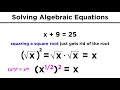 Solving Equations and Exponents