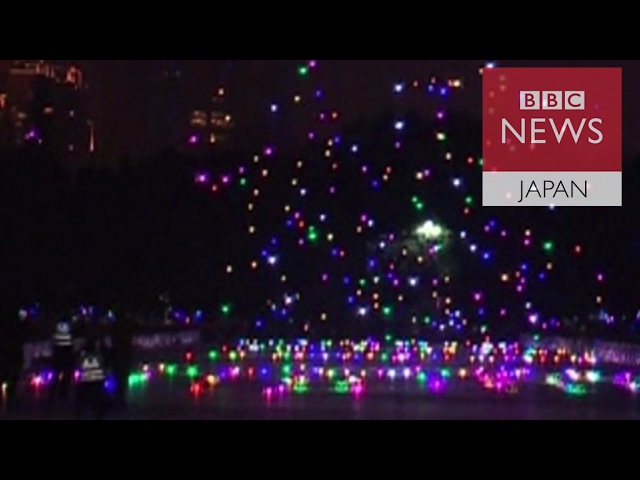 ドローン1000機が一斉に空へ　中国・春節イベント