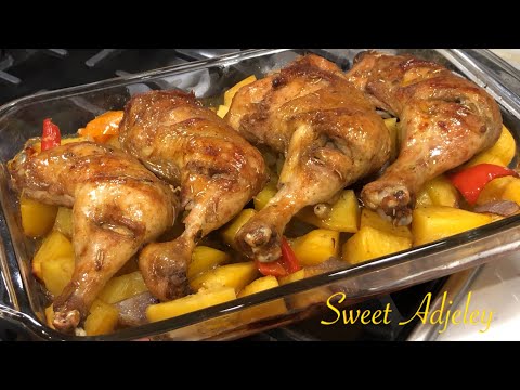 Super Juicy Baked Chicken and Potatoes Dinner Very Easy To Make