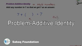 Problem-Additive Identity