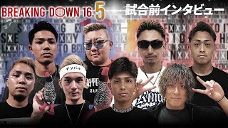 【BreakingDown16.5】前日インタビュー /外枦保尋斗/太陽/ぶーちん/舞杞維沙耶/KINGカズ/なおた/HIROTO