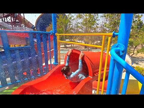 Rainbow Water Slide 💦 at Tube Trek Waterpark 🇹🇭