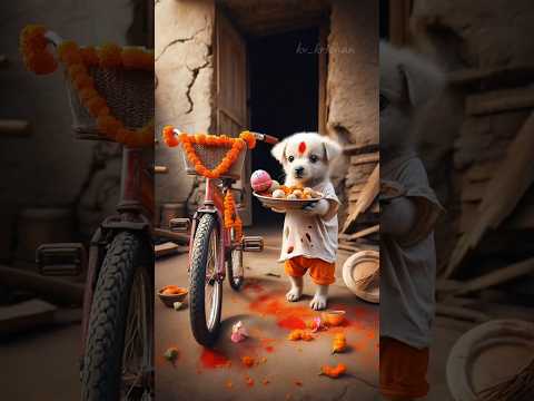 The poor puppy worked so hard to buy a bicycle but his friends insulted him