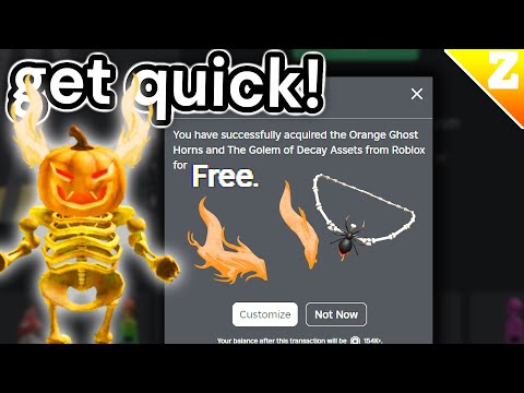 How To GET The FREE ORANGE GHOST HORNS & The GOLEM OF DECAY! QUICK!