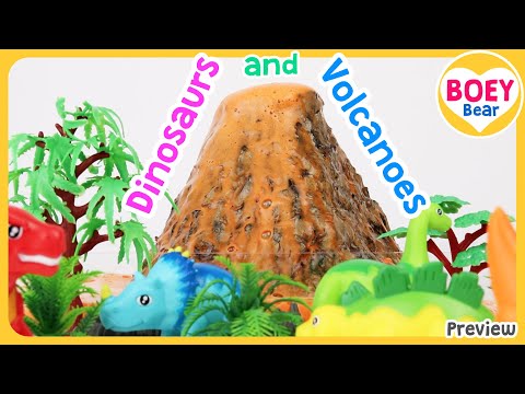 Dinosaurs for Kids🦖🦕 | Erupting Volcano! 🌋 | STEM Educational Toy Learning Videos for Toddlers